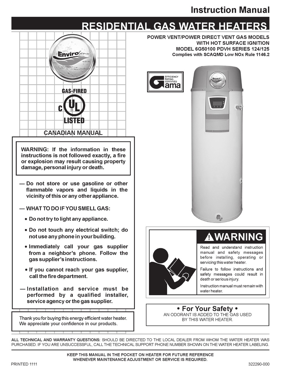 ENVIRO 6G50100 PVDH SERIES INSTRUCTION MANUAL Pdf Download ManualsLib