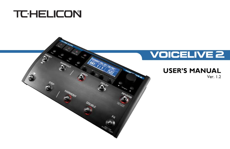 Tc Helicon Voicelive 2 User Manual Pdf Download Manualslib