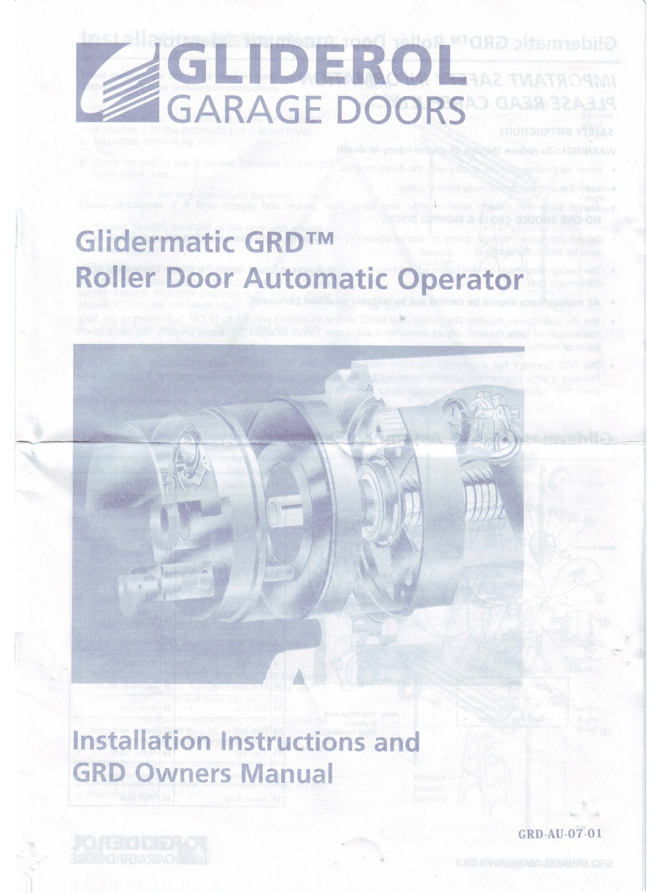 Gliderol Glidermatic Grd Installation Instructions And Owner S Manual Pdf Download Manualslib Gliderol Glidermatic Grd Installation Instructions And Owner S Manual Pdf Download Manualslib