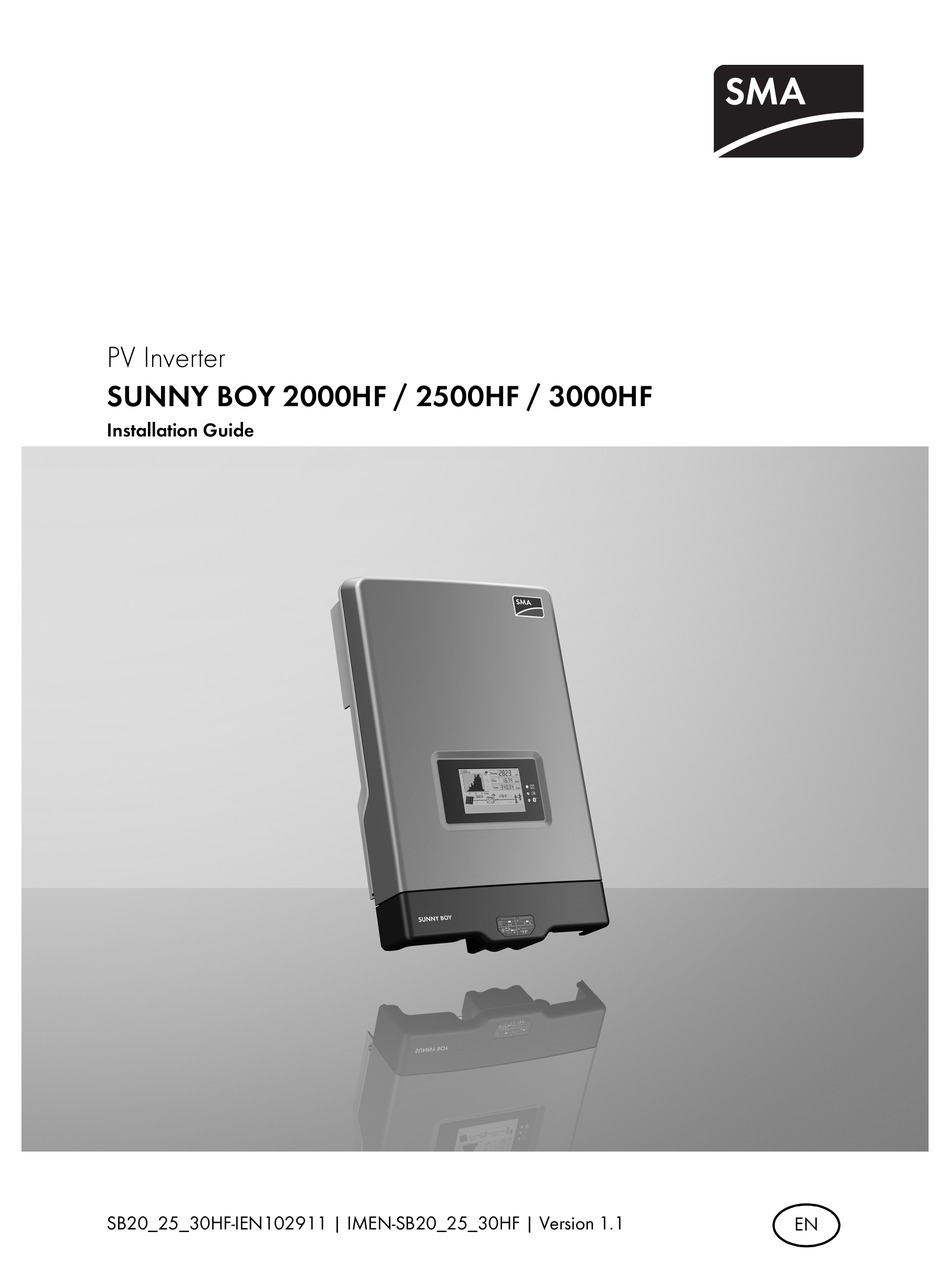 SMA SUNNY BOY 2000HF INSTALLATION MANUAL Pdf Download ManualsLib