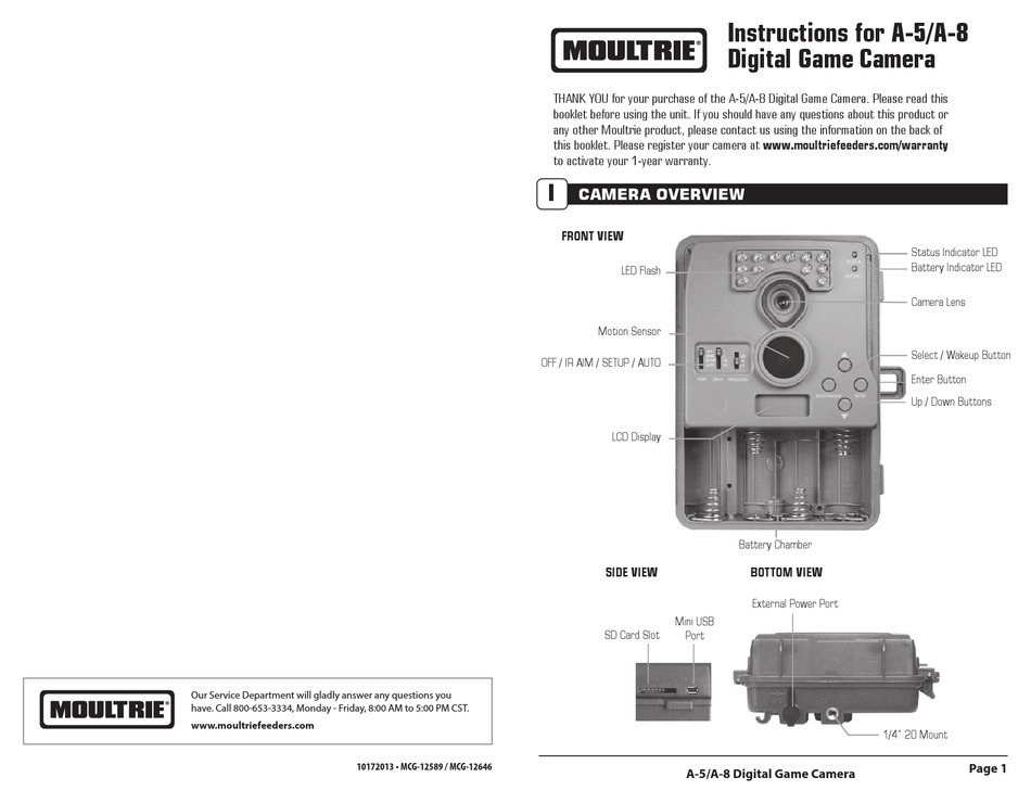 Moultrie M550 Manual