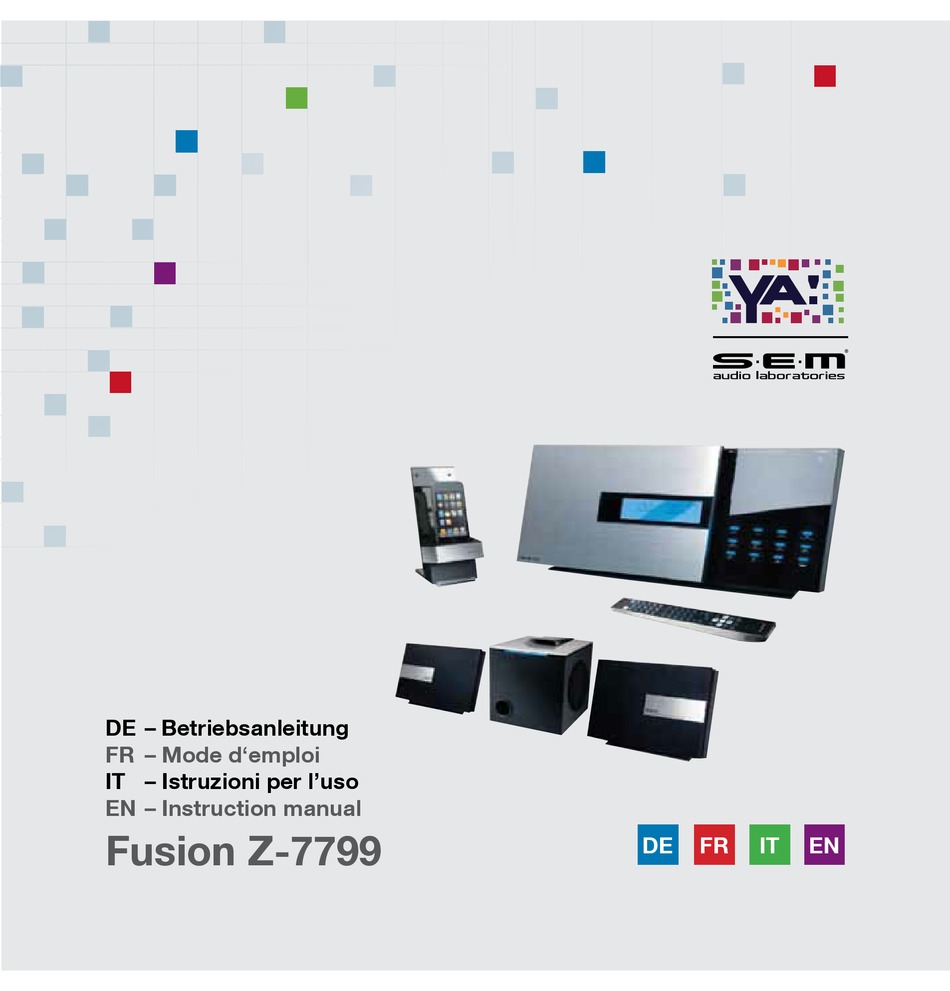 YA FUSION Z7799 INSTRUCTION MANUAL Pdf Download ManualsLib