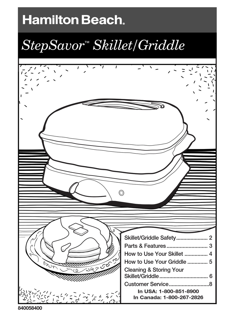 HAMILTON BEACH ELECTRIC SKILLET INSTRUCTIONS MANUAL Pdf Download