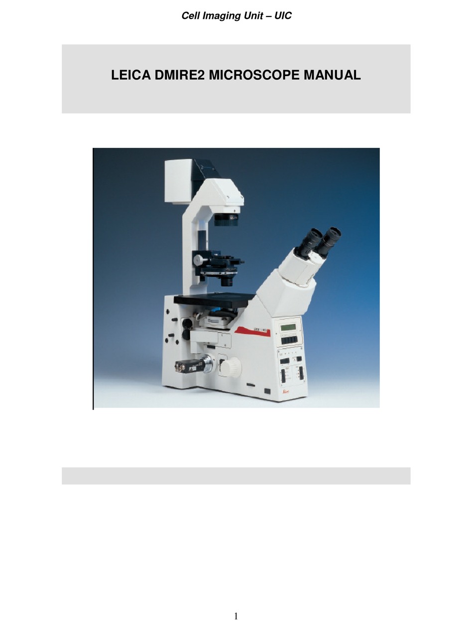 LEICA DMIRE2 MANUAL Pdf Download ManualsLib