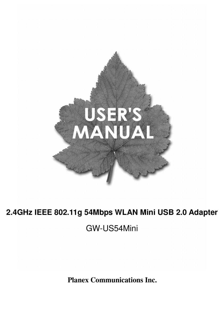 Planex Gw Us54mini User Manual Pdf Download Manualslib