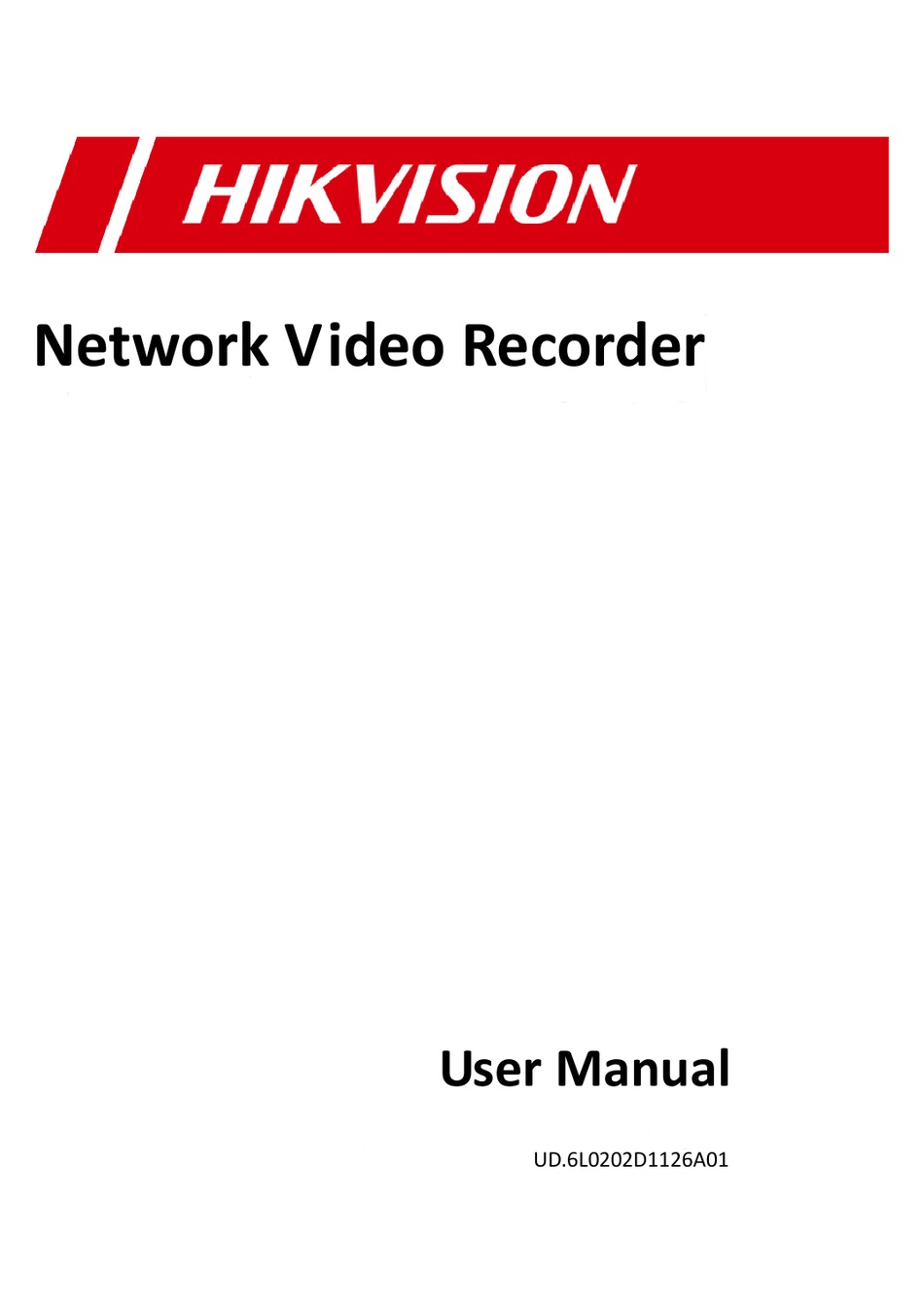 HIKVISION NETWORK VIDEO RECORDER USER MANUAL Pdf Download | ManualsLib