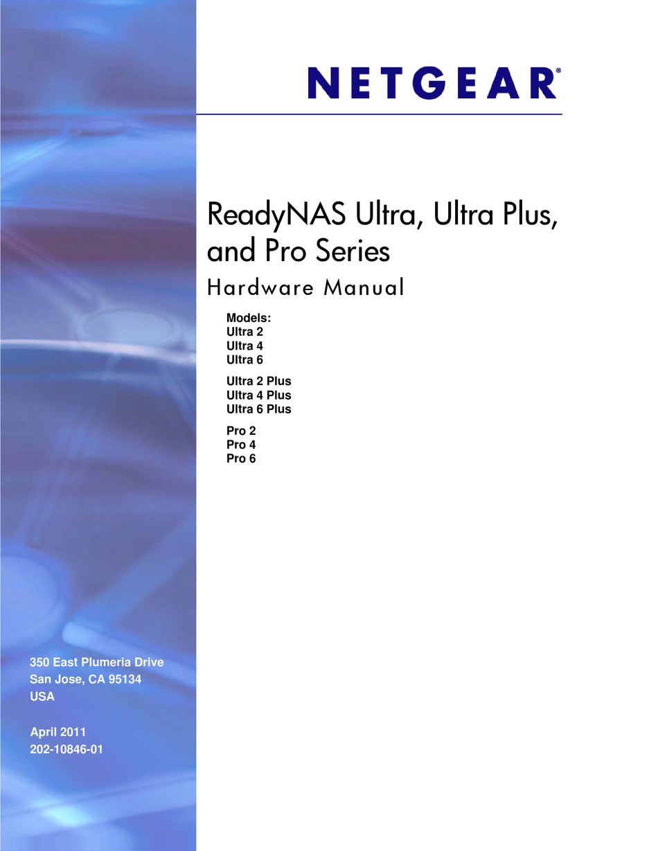 Netgear Readynas Ultra 2 Hardware Manual Pdf Download Manualslib