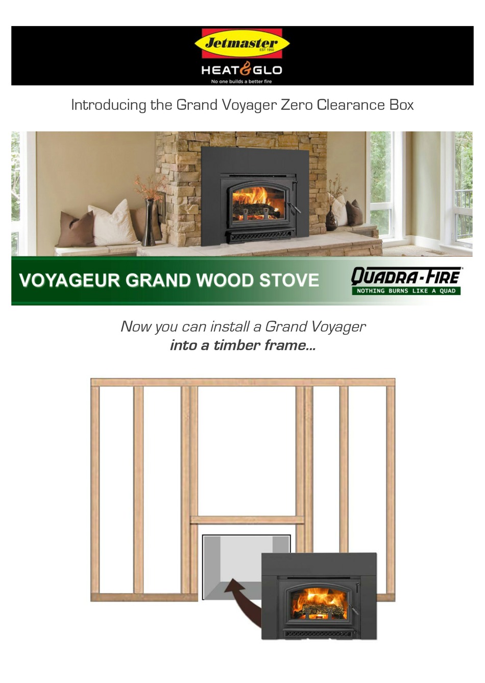 QUADRA-FIRE GRAND VOYAGER ZERO CLEARANCE BOX INSTALLATION INSTRUCTIONS  MANUAL Pdf Download | ManualsLib
