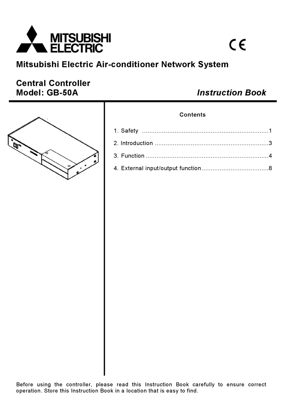 MITSUBISHI ELECTRIC GB-50A INSTRUCTION BOOK Pdf Download | ManualsLib