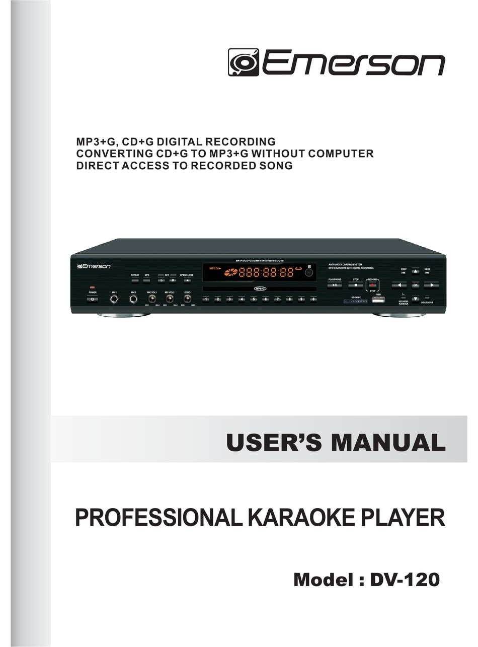 EMERSON DV120 USER MANUAL Pdf Download ManualsLib