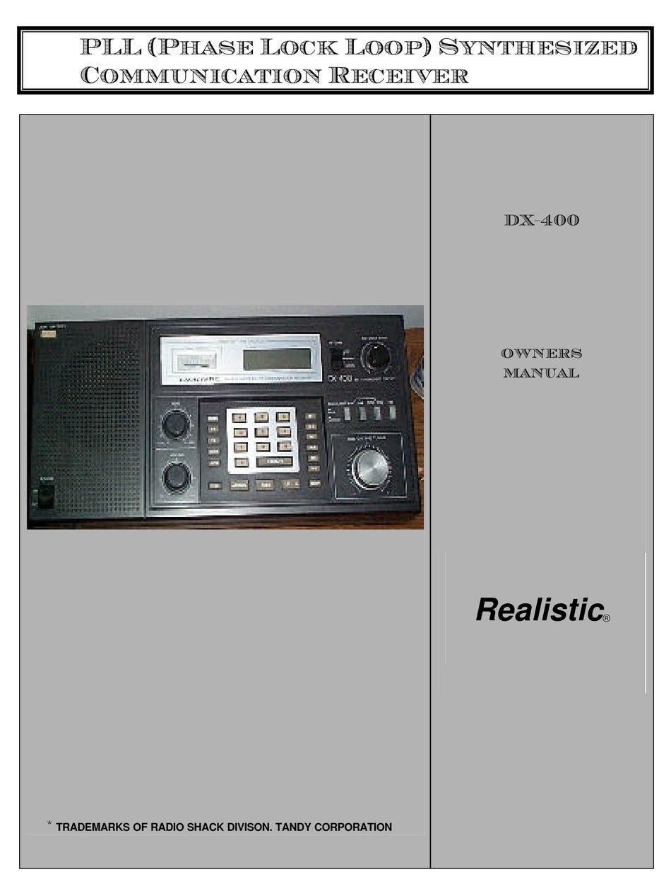 REALISTIC DX-400 OWNER'S MANUAL Pdf Download | ManualsLib