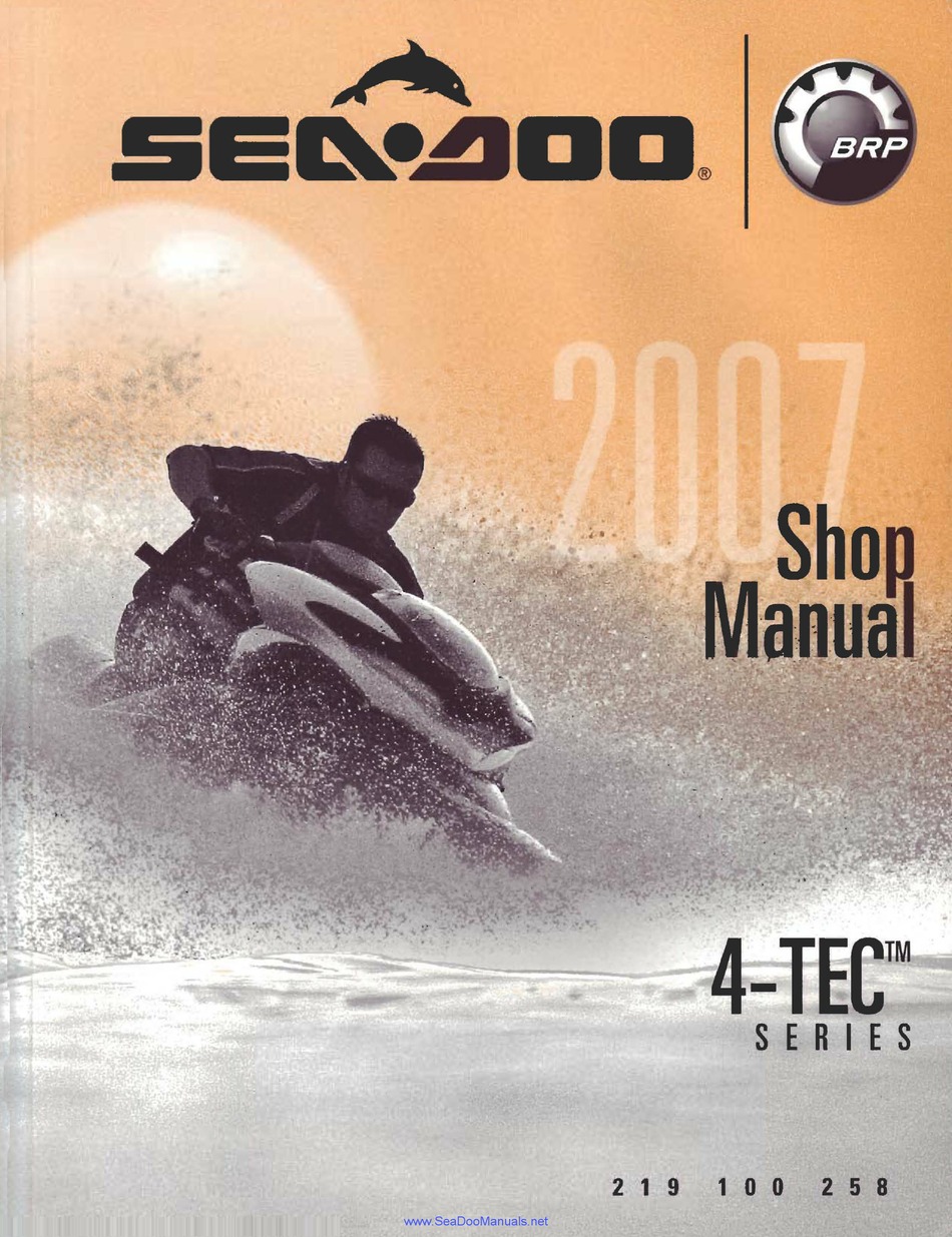 SEADOO 2007 4-TEC SERIES SHOP MANUAL Pdf Download | ManualsLib