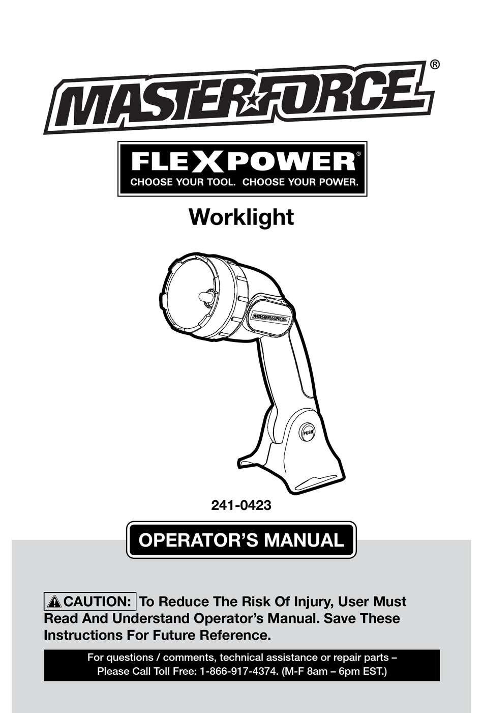 MASTERFORCE 2410423 OPERATOR'S MANUAL Pdf Download ManualsLib