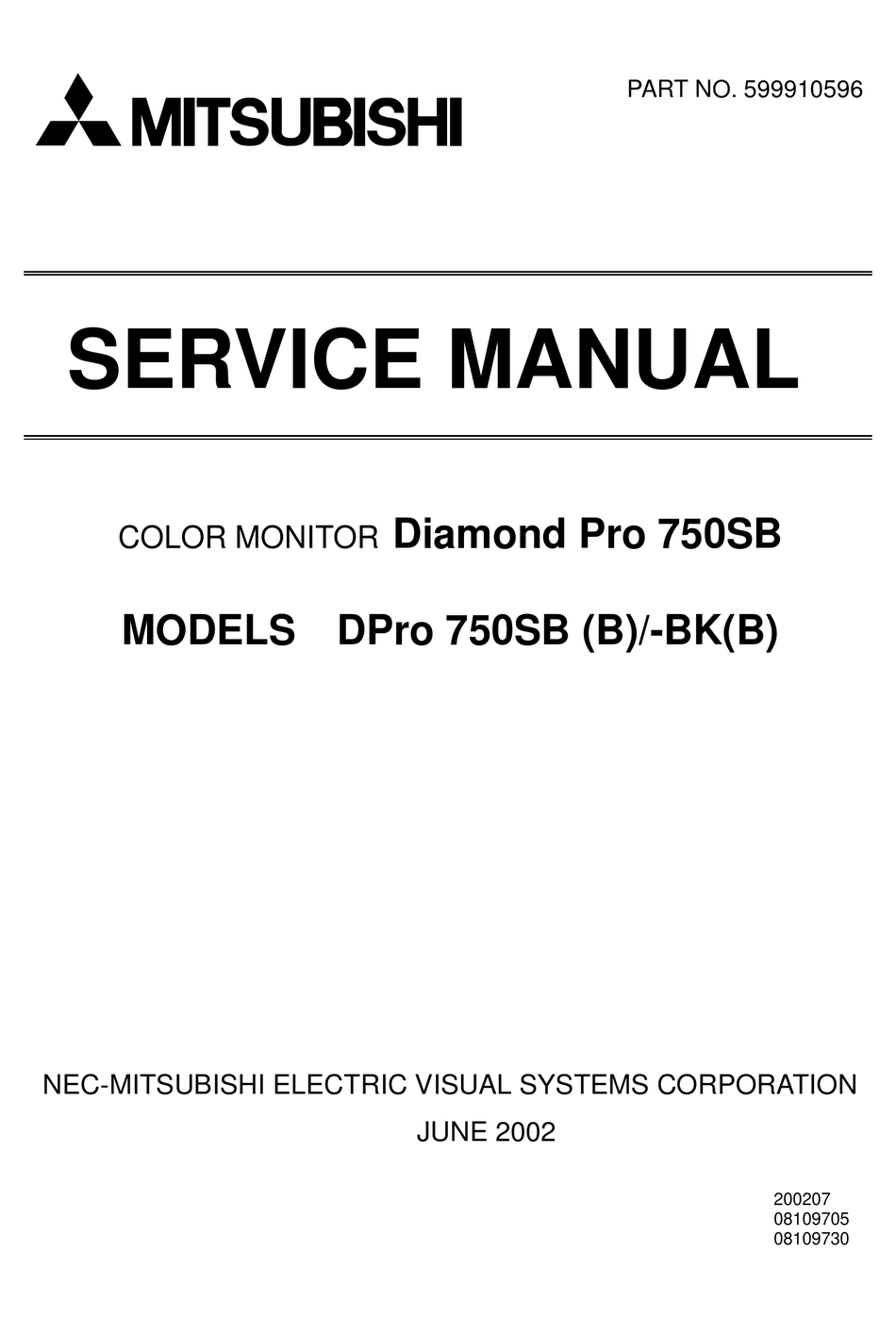 Mitsubishi diamond pro 750sb