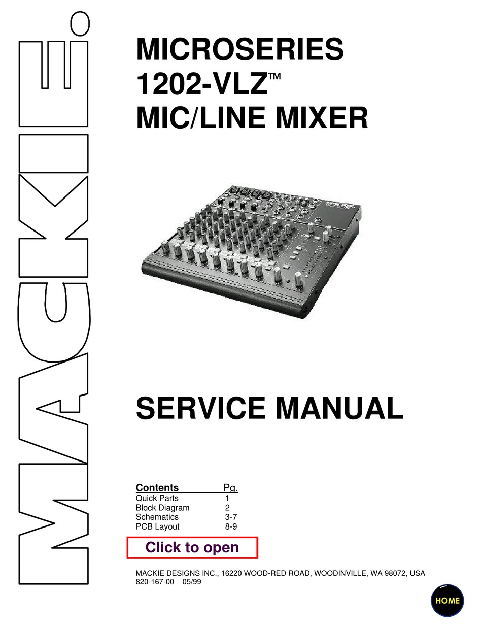 Mackie 12 Vlz Microseries Service Manual Pdf Download Manualslib