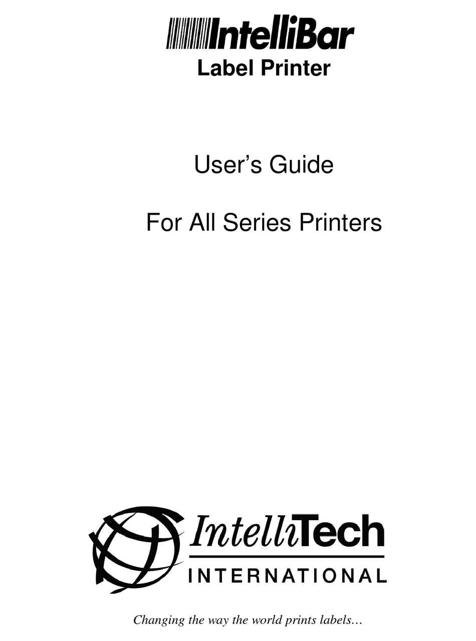 Intellibar All Series Printers User Manual Pdf Download Manualslib 8497
