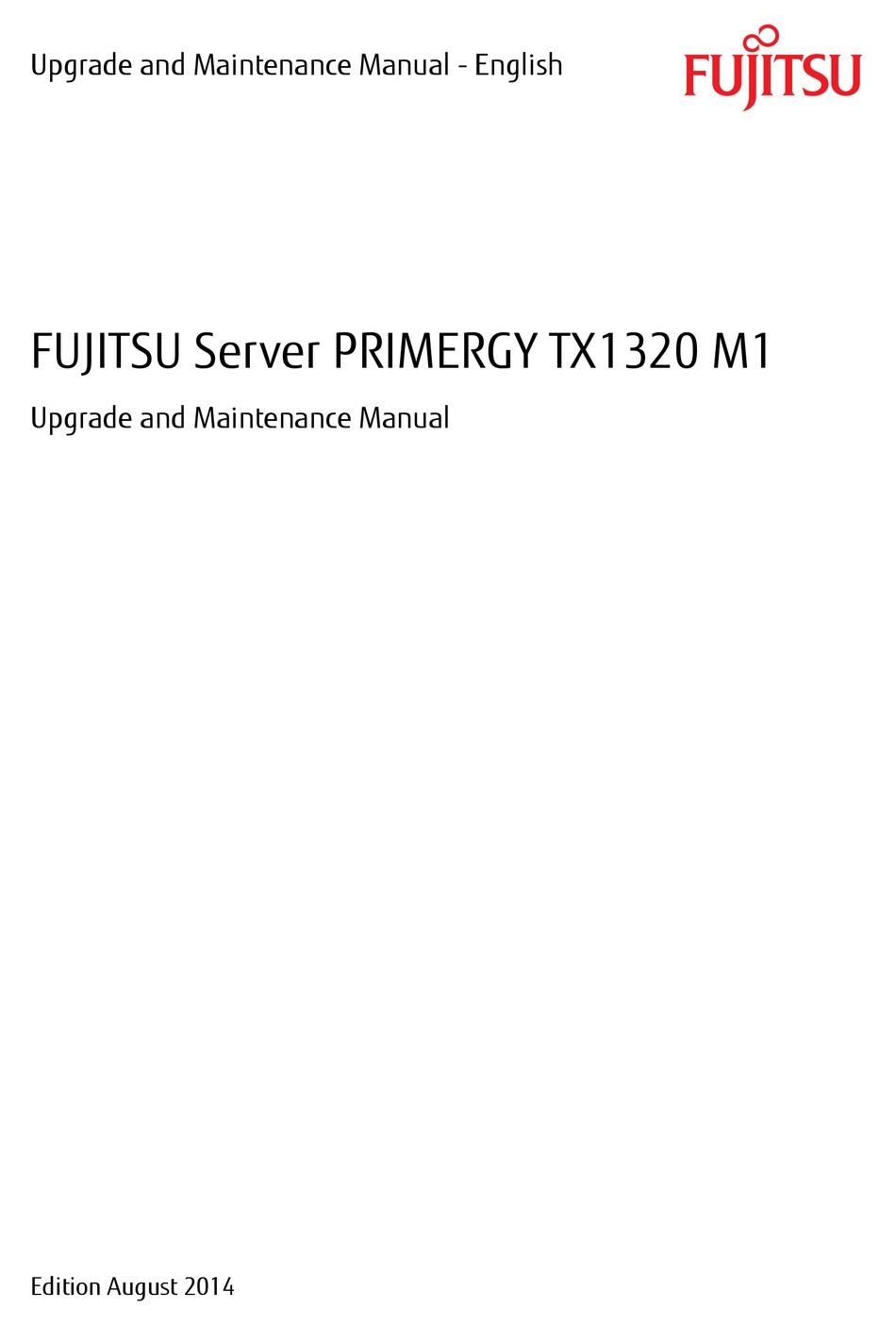 Fujitsu Primergy Tx13 M1 Upgrade And Maintenance Manual Pdf Download Manualslib