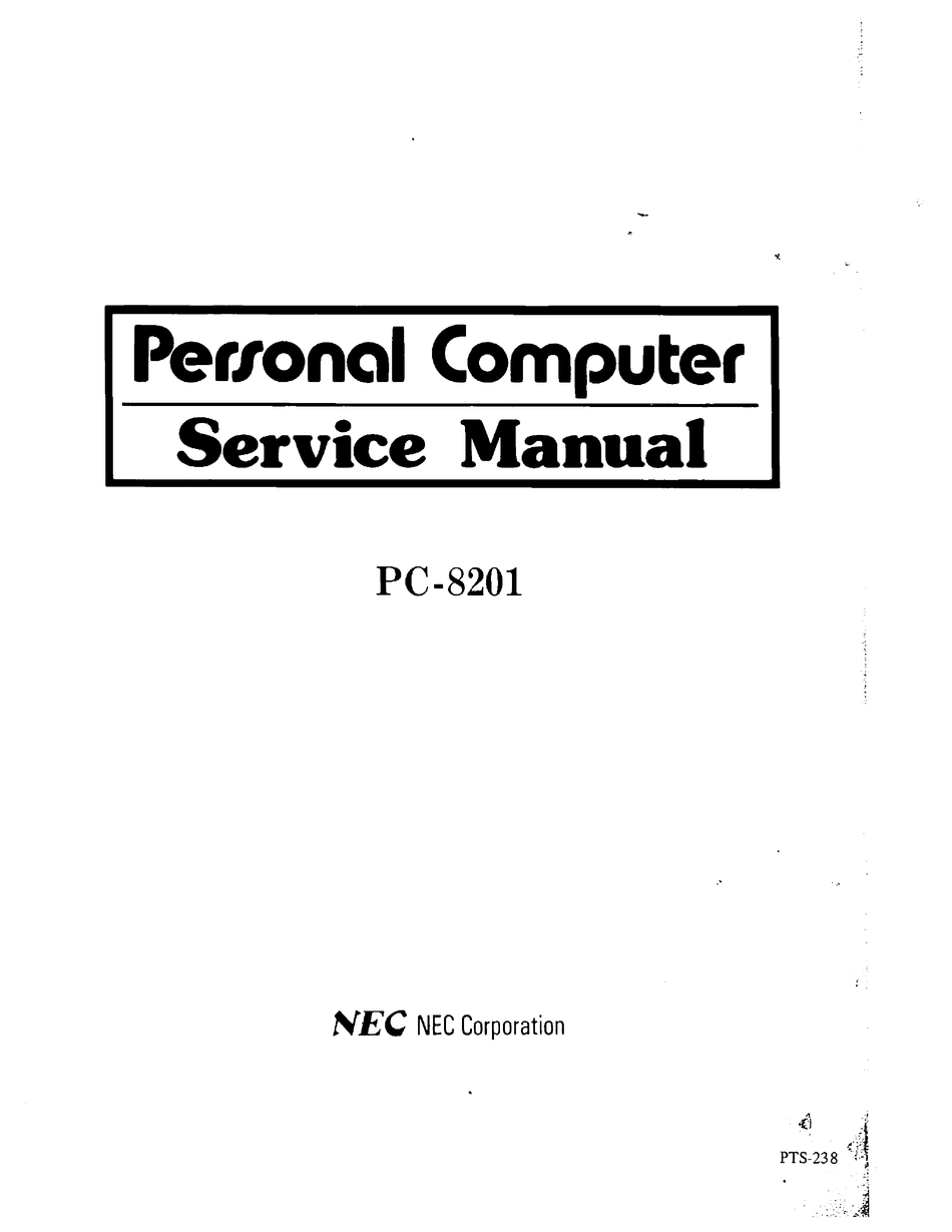Nec Pc 01 Service Manual Pdf Download Manualslib