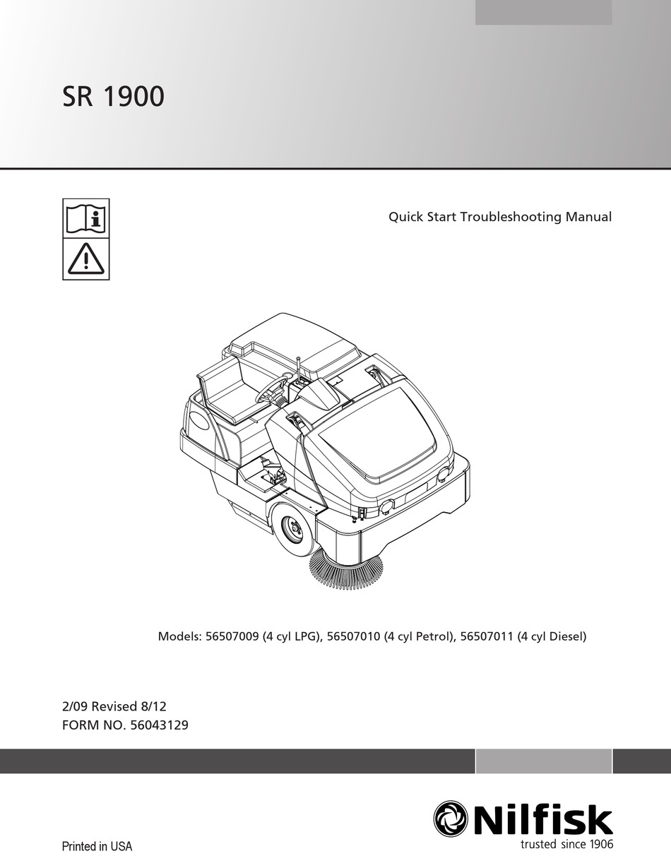 NILFISKADVANCE SR 1900 TROUBLESHOOTING MANUAL Pdf Download ManualsLib