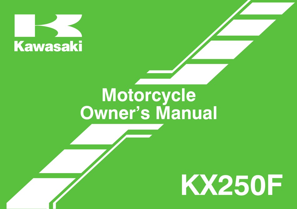 KAWASAKI KX250F OWNER'S Pdf Download | ManualsLib