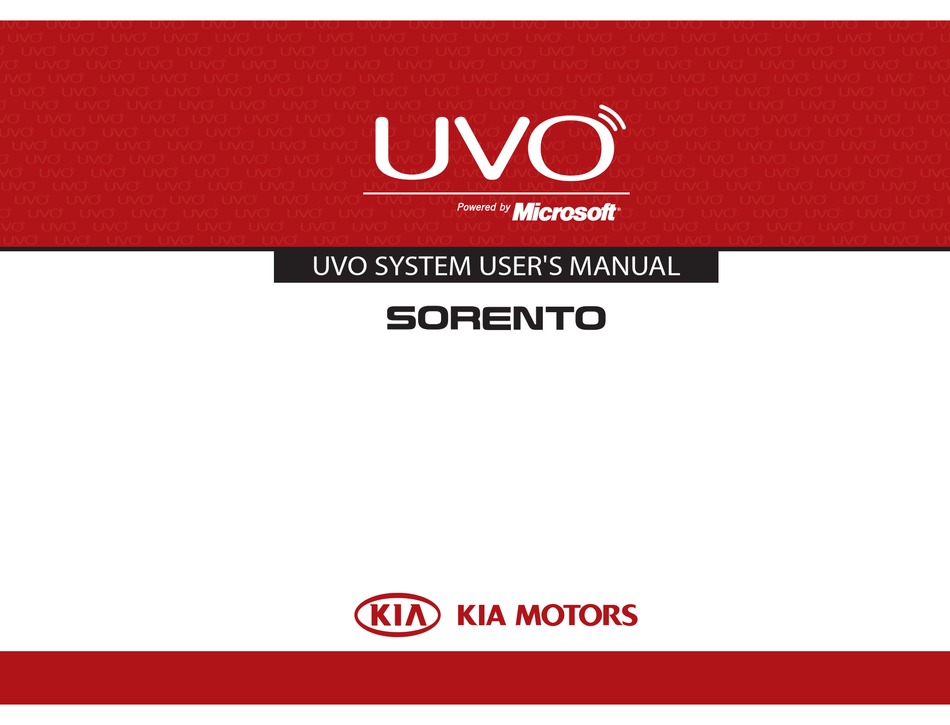 KIA UVO SYSTEM SORENTO USER MANUAL Pdf Download | ManualsLib