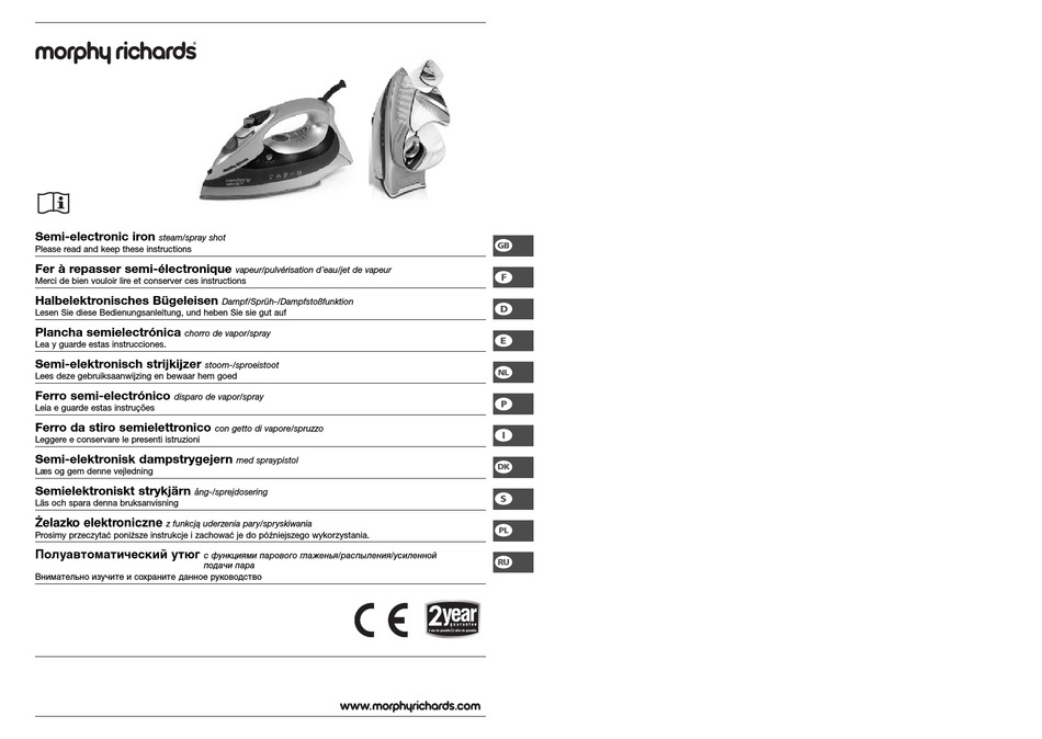 MORPHY RICHARDS SEMI-ELECTRONIC IRON INSTRUCTIONS MANUAL Pdf Download ...