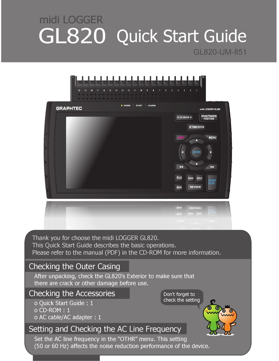 GRAPHTEC GL820UM851 QUICK START MANUAL Pdf Download ManualsLib