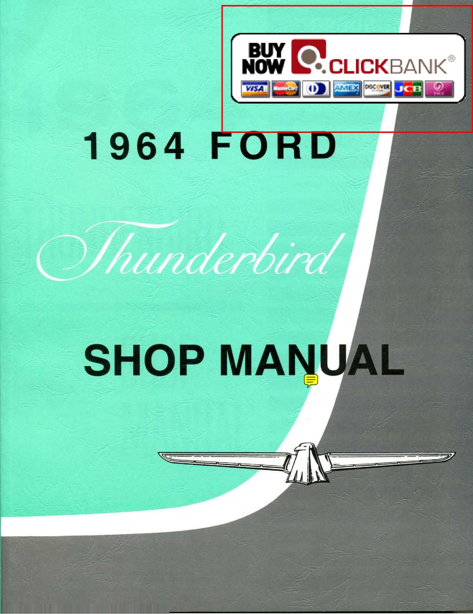 Ford Thunderbird 1964 Shop Manual Pdf Download Manualslib