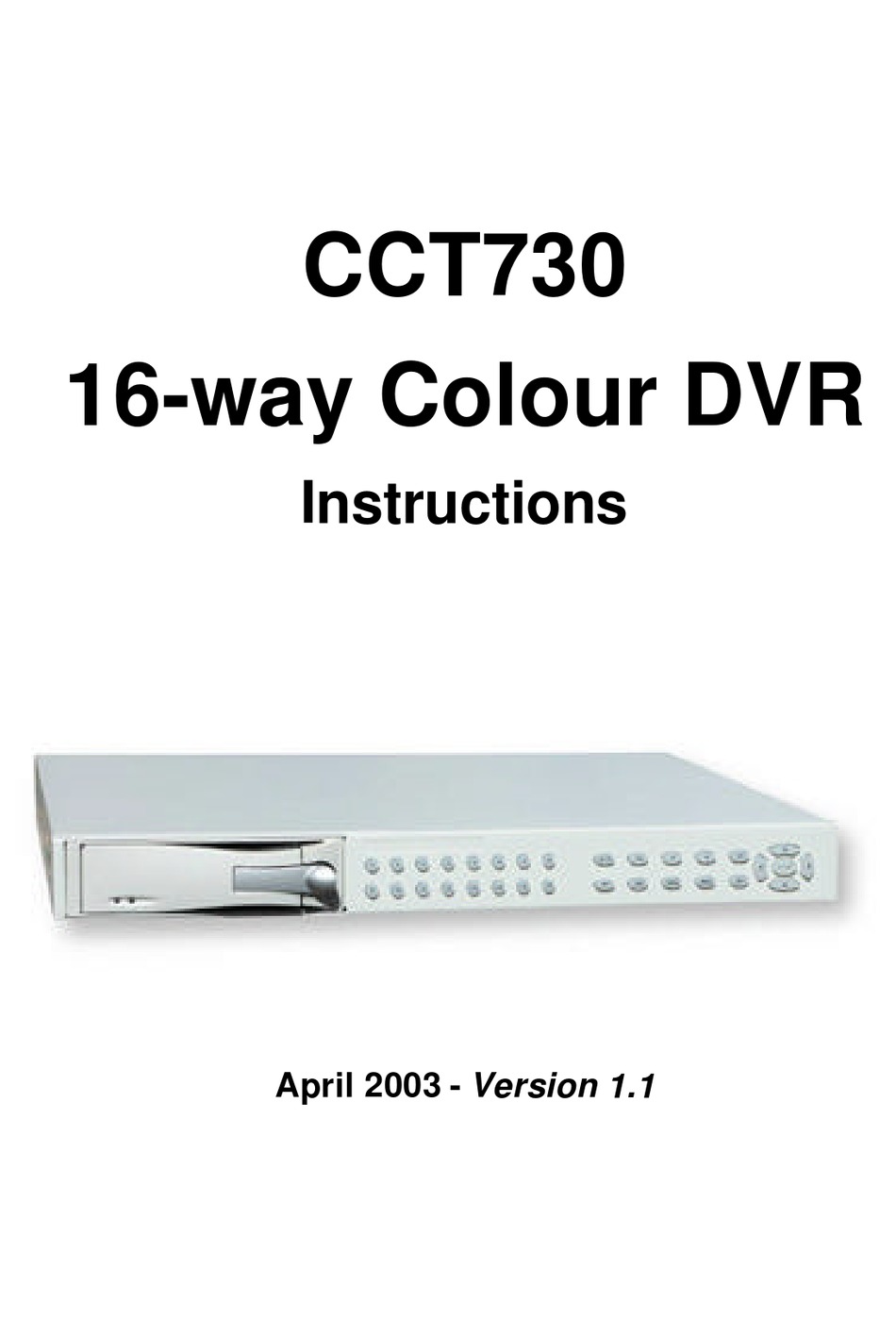 CCTV CCT730 INSTRUCTIONS MANUAL Pdf Download ManualsLib