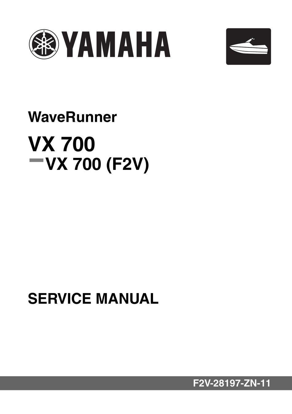Yamaha Waverunner Vx 700 Service Manual Pdf Download Manualslib