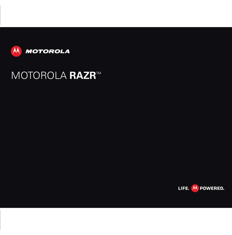 MOTOROLA RAZR USER MANUAL Pdf Download ManualsLib