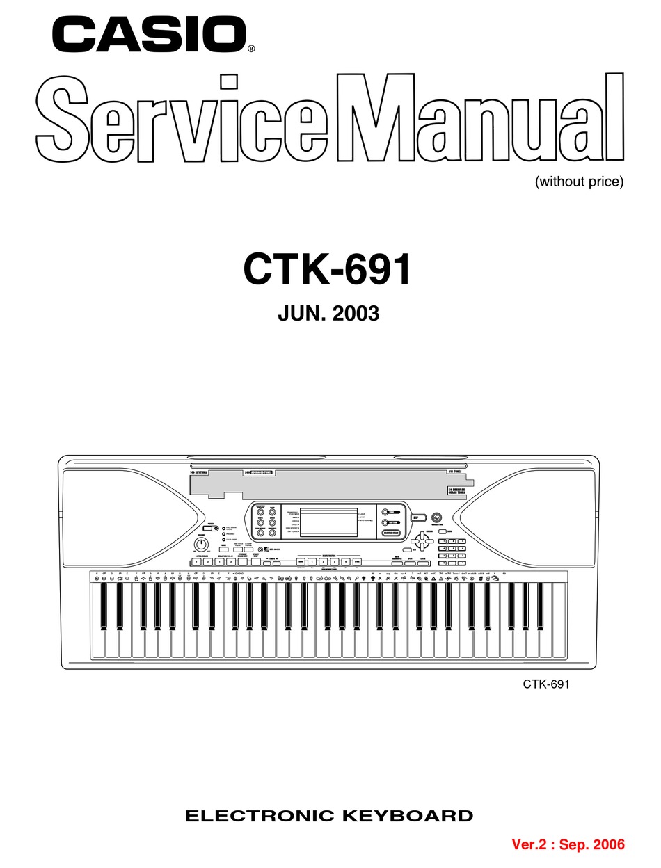 CASIO CTK-691 SERVICE MANUAL Pdf Download | ManualsLib