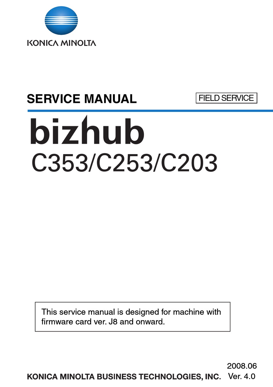 Konica Minolta Bizhub C353 Service Manual Pdf Download Manualslib