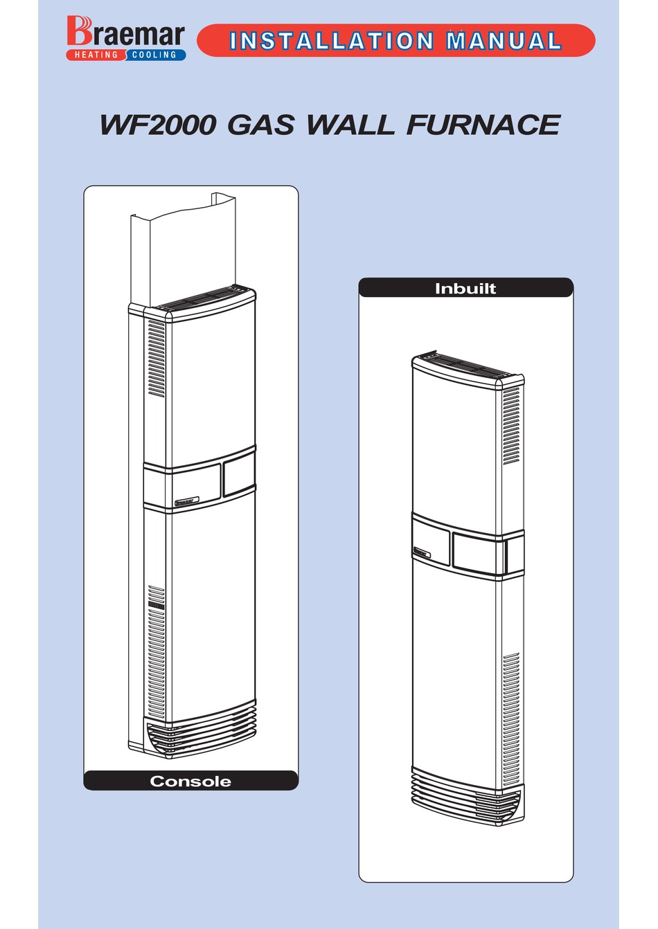BRAEMAR WF2000 INSTALLATION MANUAL Pdf Download | ManualsLib