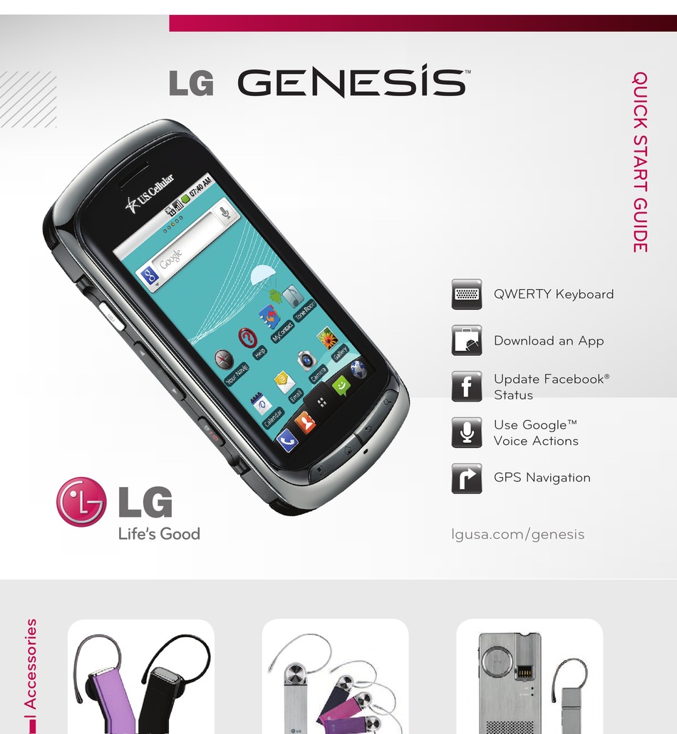 LG GENESIS QUICK START MANUAL Pdf Download ManualsLib