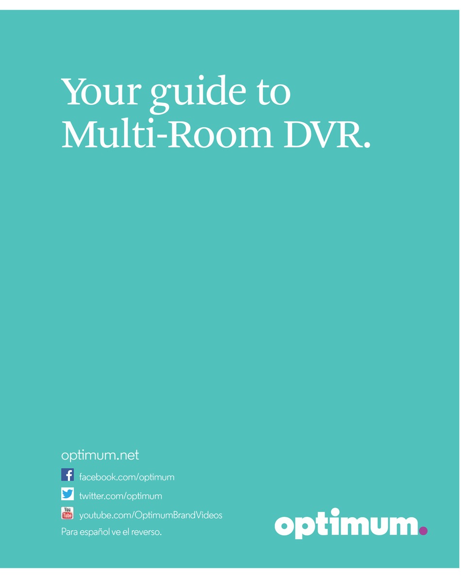 OPTIMUM MULTIROOM DVR MANUAL Pdf Download ManualsLib