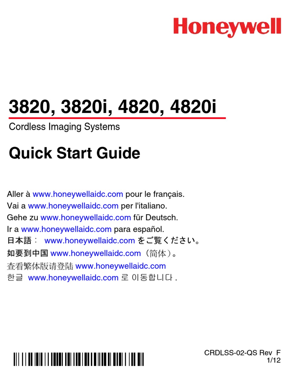 HONEYWELL 3820 QUICK START MANUAL Pdf Download | ManualsLib