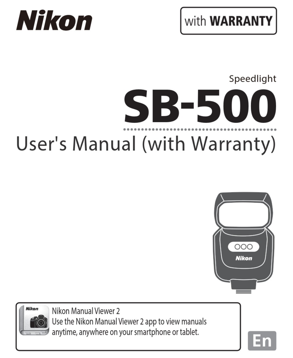 NIKON SB-500 USER MANUAL Pdf Download | ManualsLib