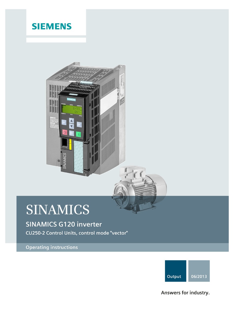 SIEMENS SINAMICS G120 OPERATING INSTRUCTIONS MANUAL Pdf Download