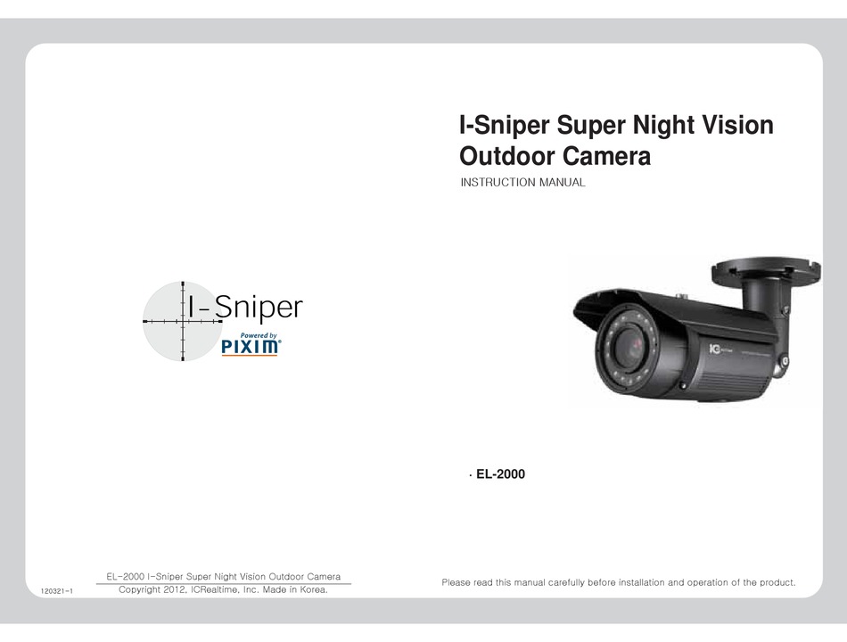 ICREALTIME EL2000 ISNIPER INSTRUCTION MANUAL Pdf Download ManualsLib