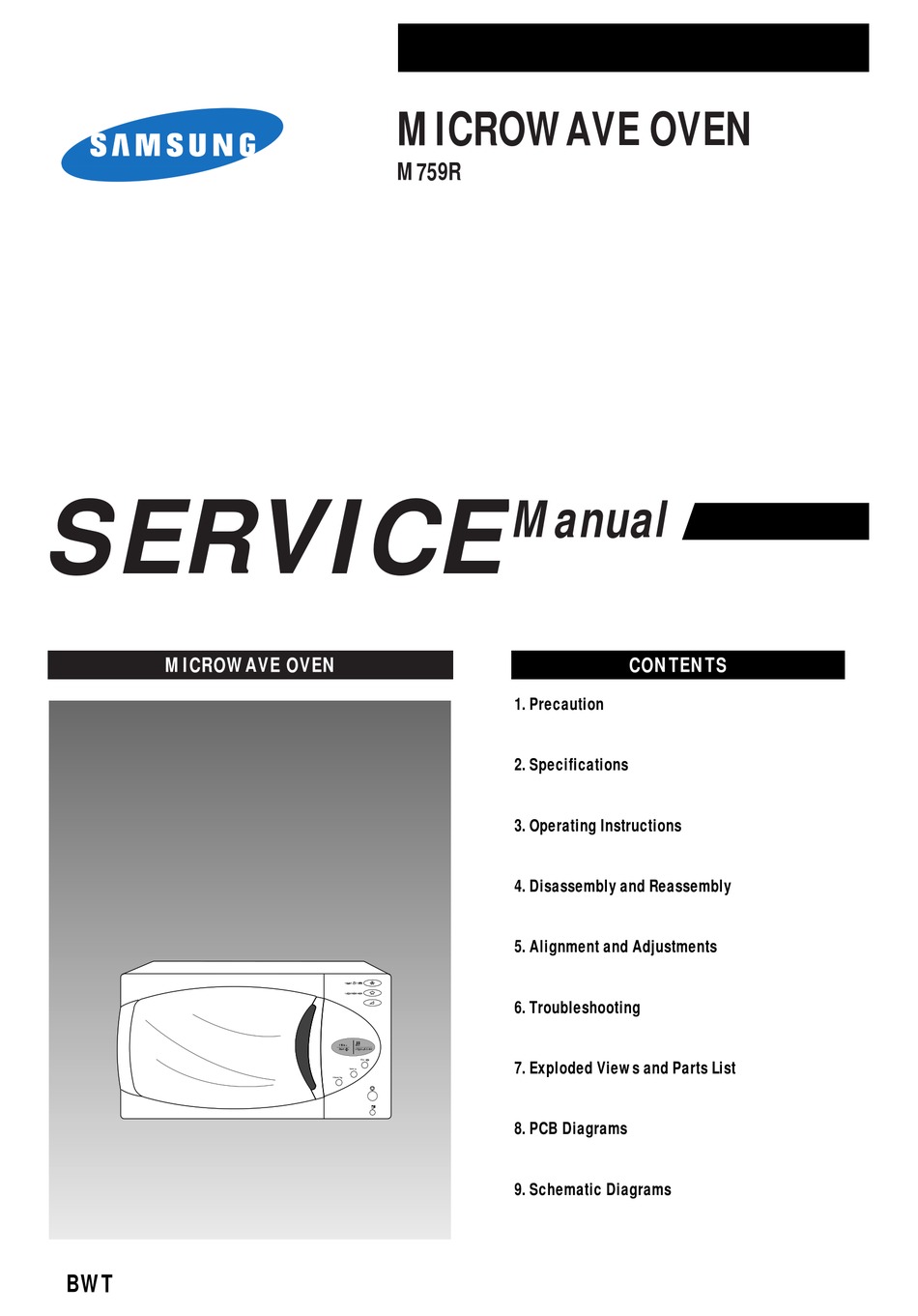 Сервис мануал. Samsung m959r. BWT service manual. R инструкция.