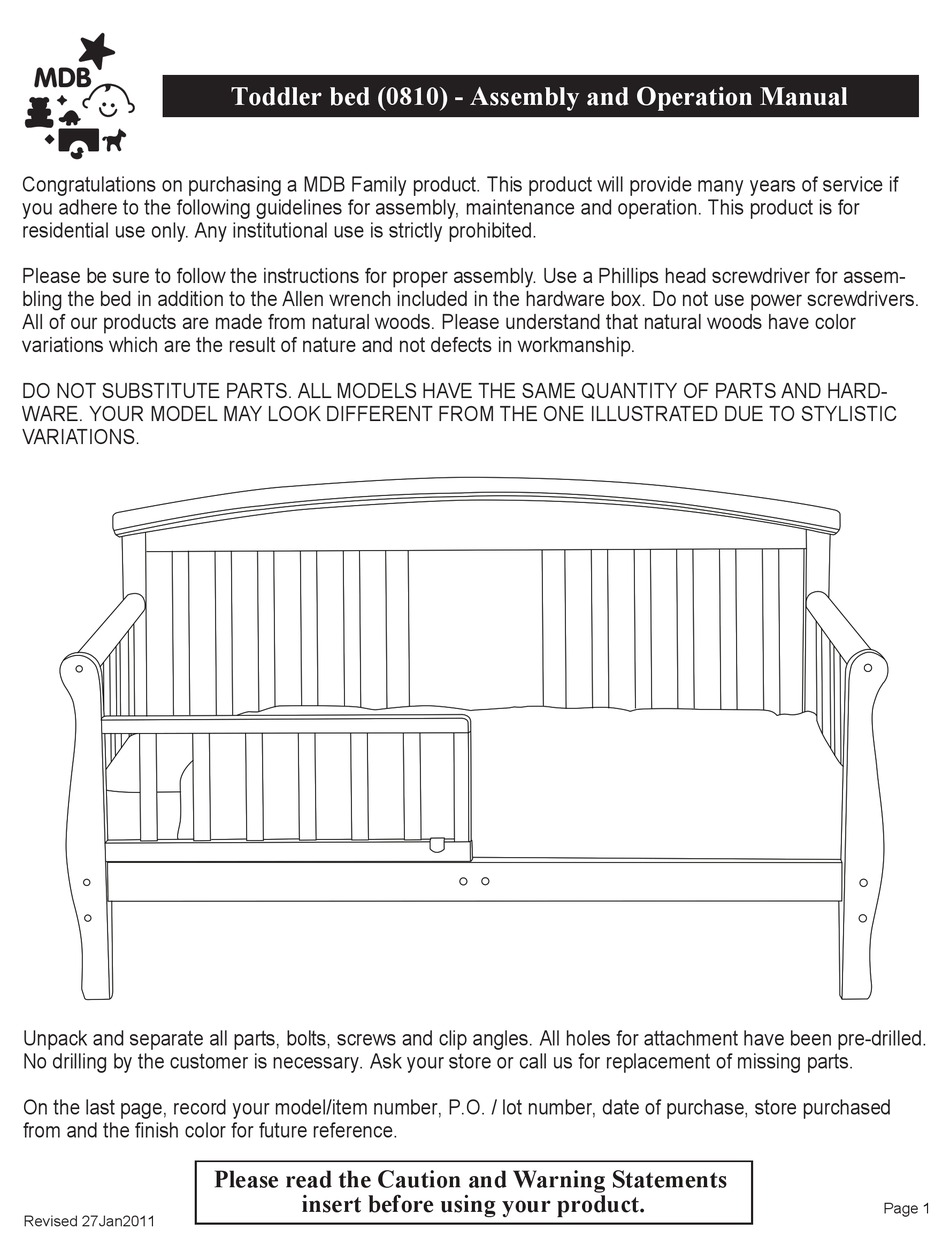 Mdb family hotsell crib 4791