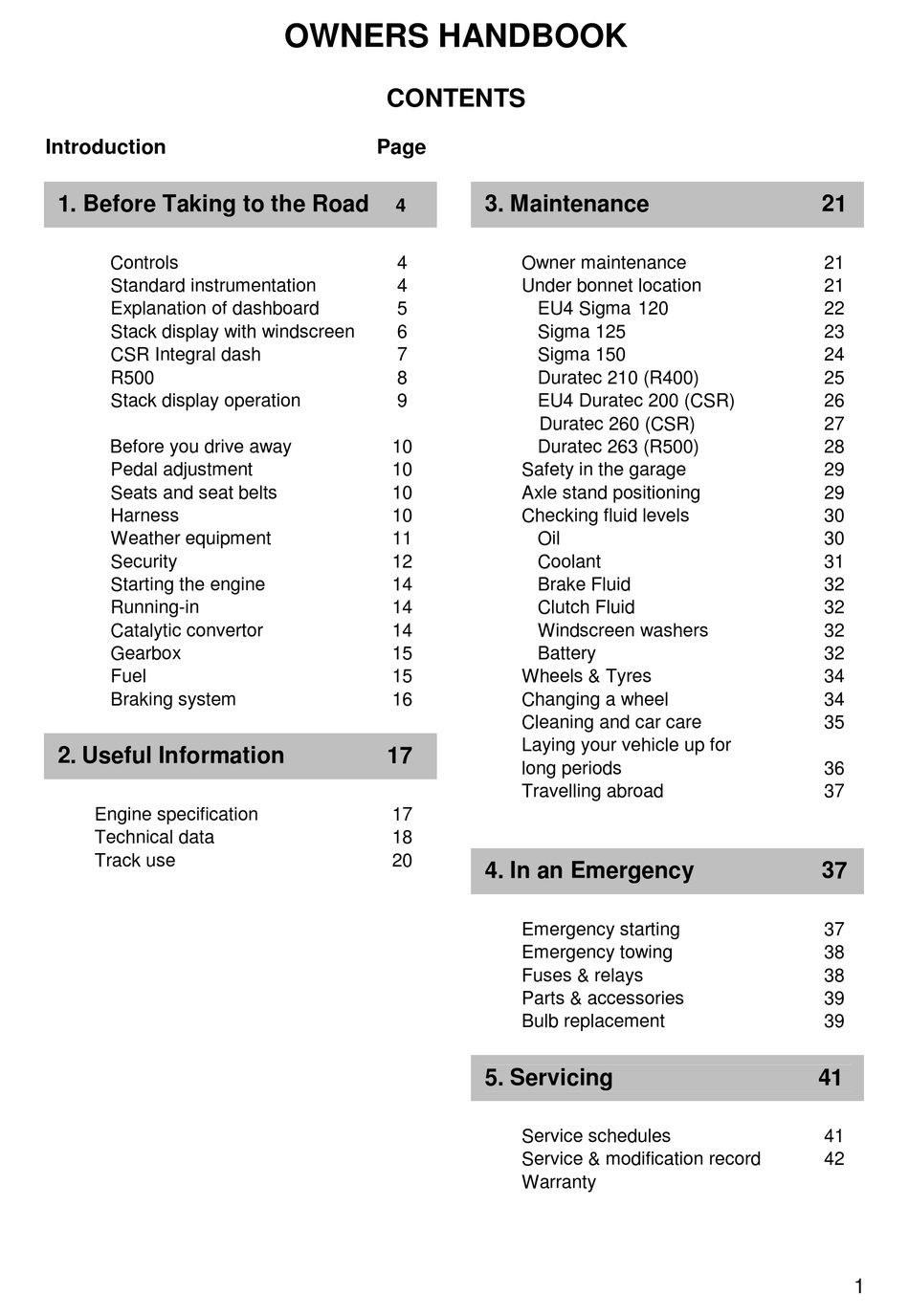 CATERHAM SEVEN OWNER'S HANDBOOK MANUAL Pdf Download ManualsLib