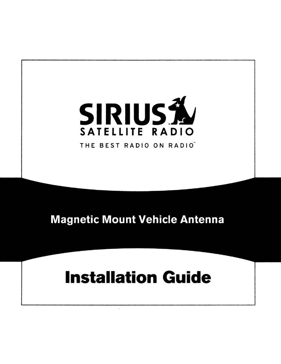 SIRIUS SATELLITE RADIO 220 SUVA INSTALLATION MANUAL Pdf Download