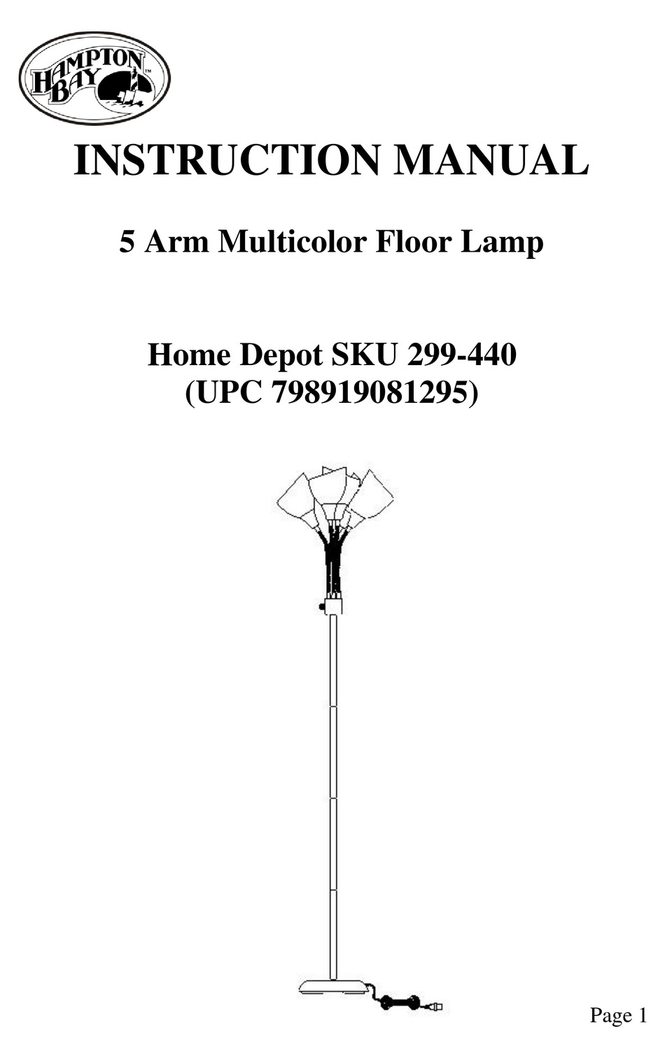 HAMPTON BAY 299-440 INSTRUCTION MANUAL Pdf Download | ManualsLib