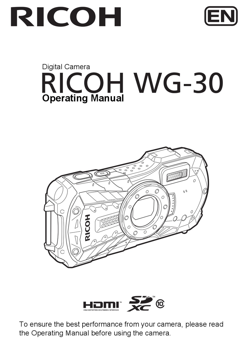 Ricoh Wg 30 Operating Manual Pdf Download Manualslib