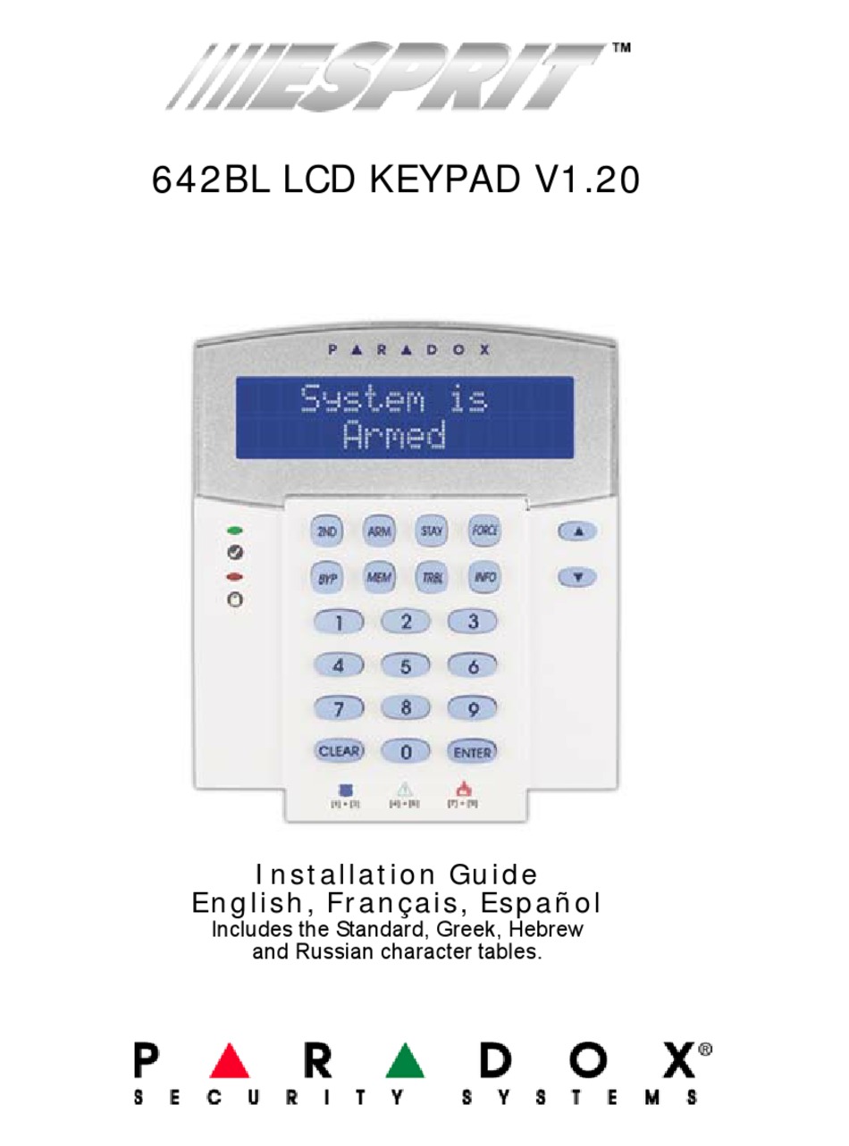 ESPRIT 642BL INSTALLATION MANUAL Pdf Download ManualsLib