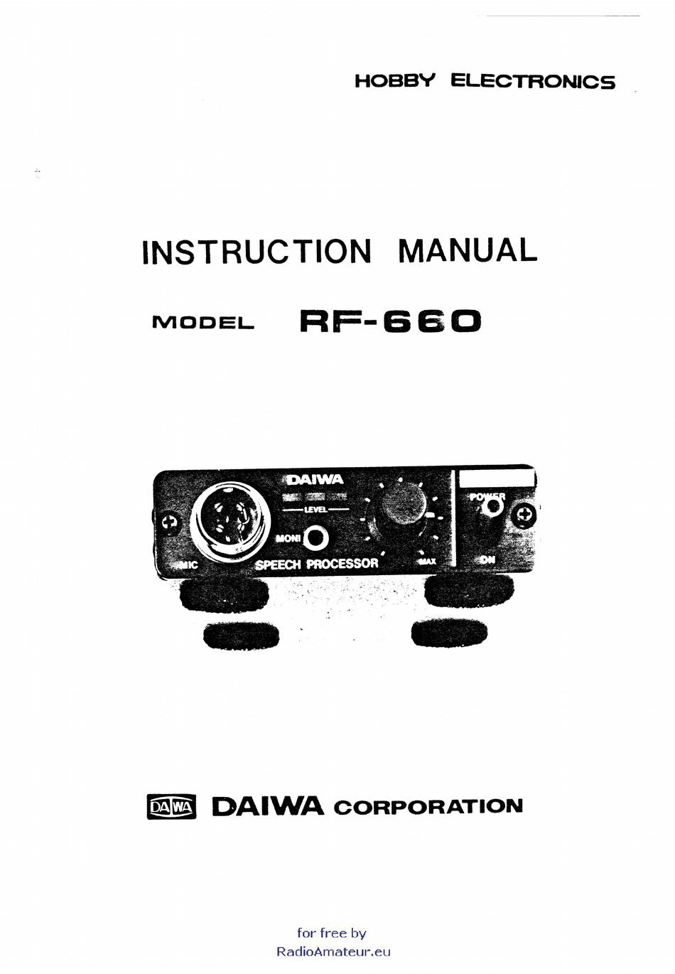 ダイワ RF-660 DAIWA RF-660 マイクコンプレッサー speech processor