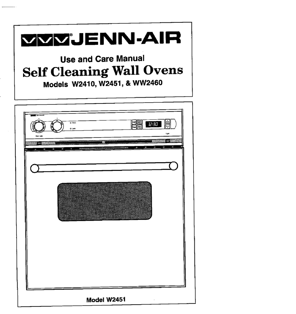 JENNAIR W2410 USE AND CARE MANUAL Pdf Download ManualsLib