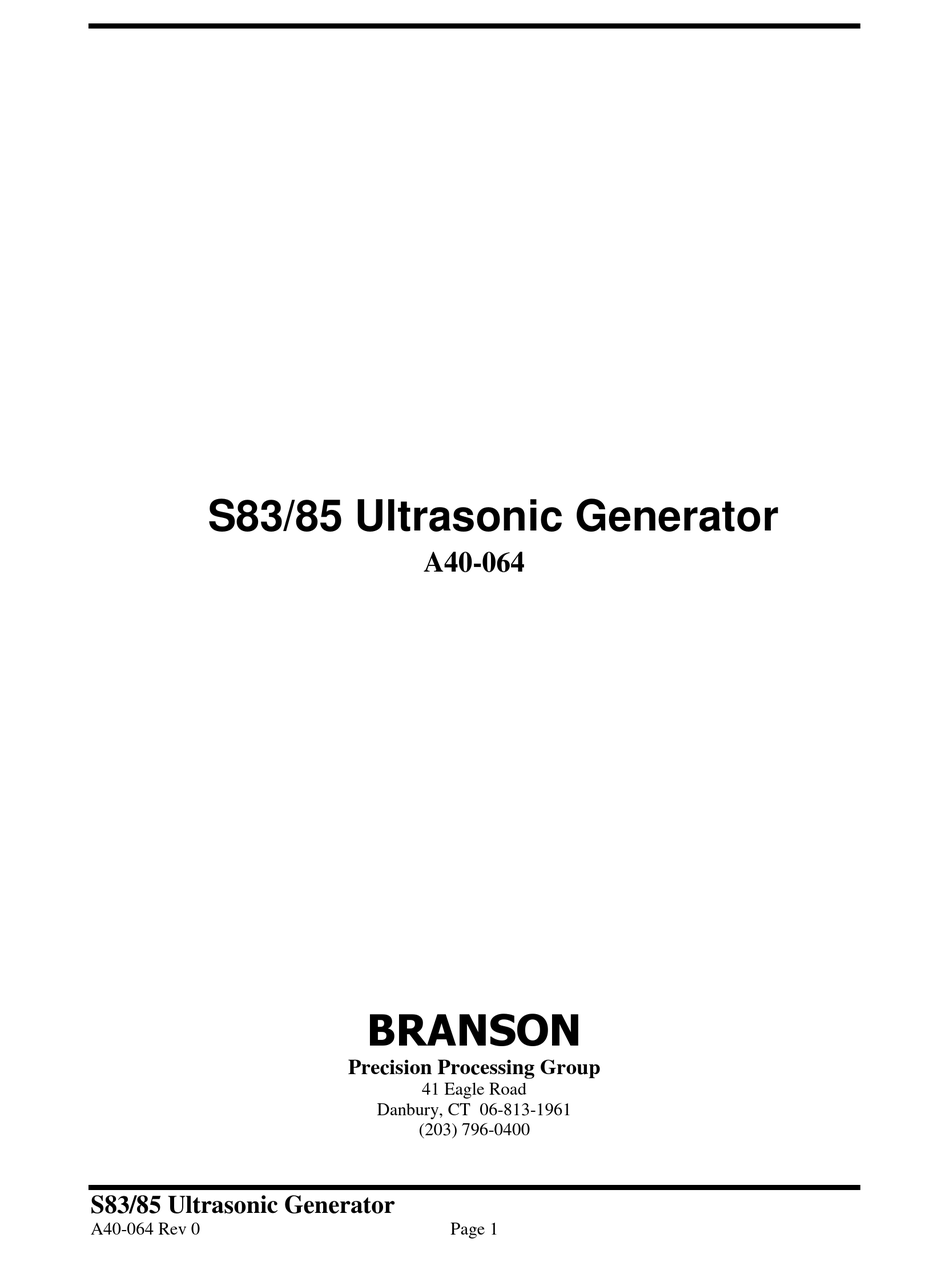 branson 5210 ultrasonic cleaner manual